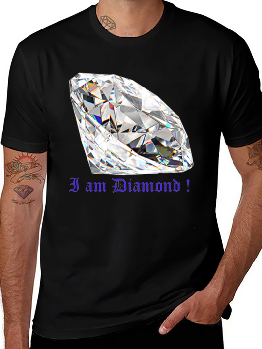 I am Diamond! Graphic T-Shirt - Bold Black Tee