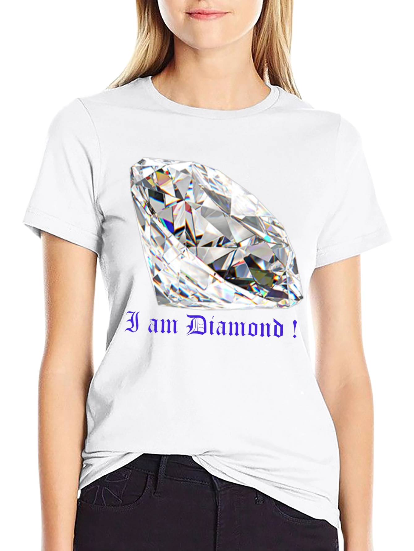 I am Diamond! Graphic T-Shirt - Bold Black Tee