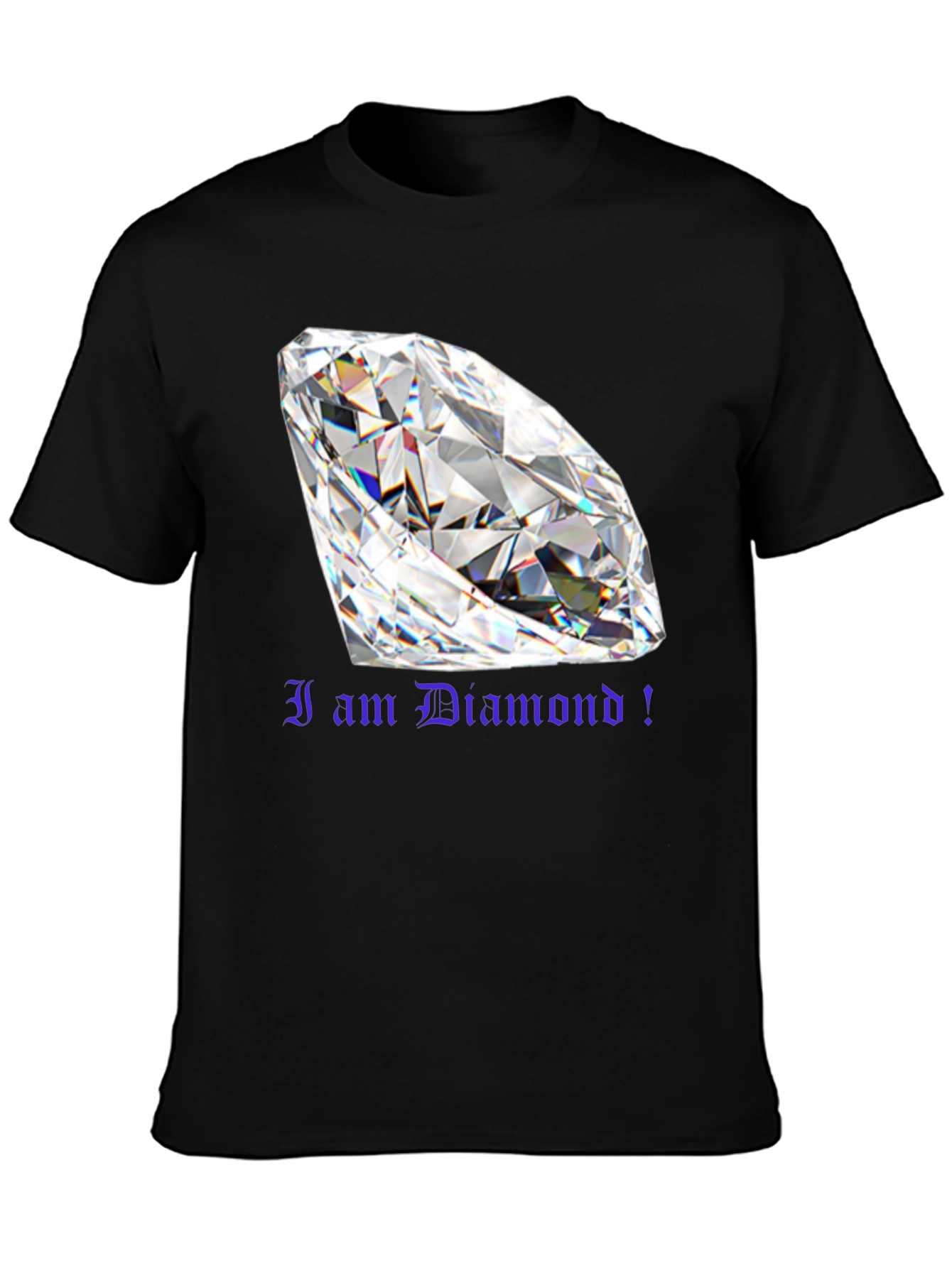 I am Diamond! Graphic T-Shirt - Bold Black Tee
