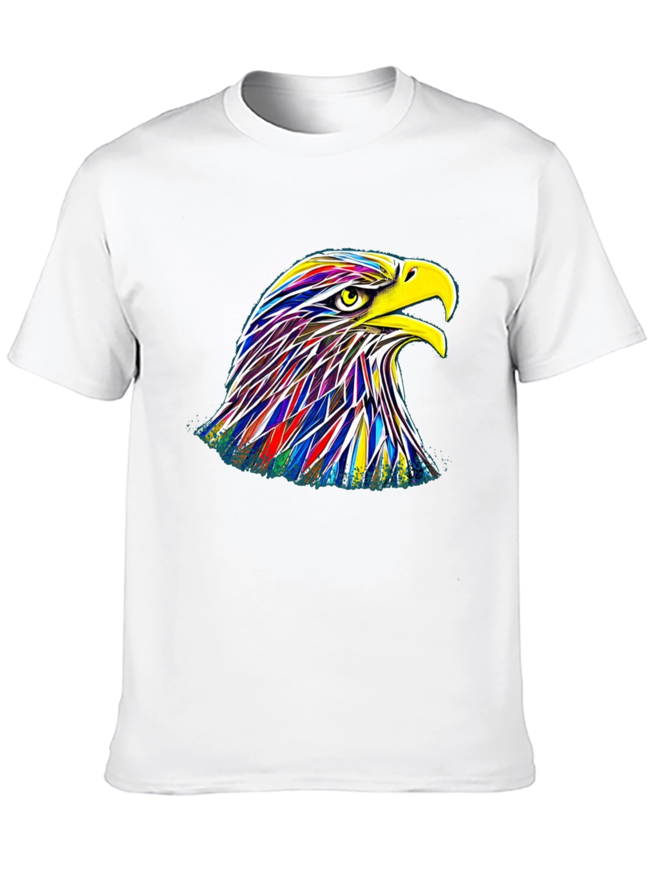 Rainbow Eagle Graphic Black T-Shirt