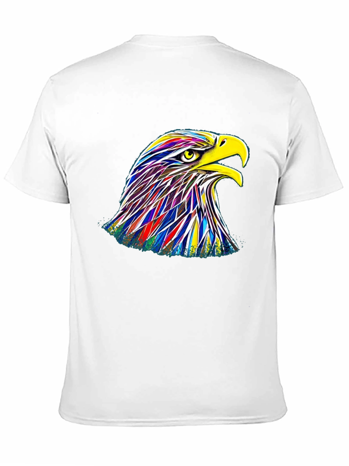 Rainbow Eagle Graphic Black T-Shirt