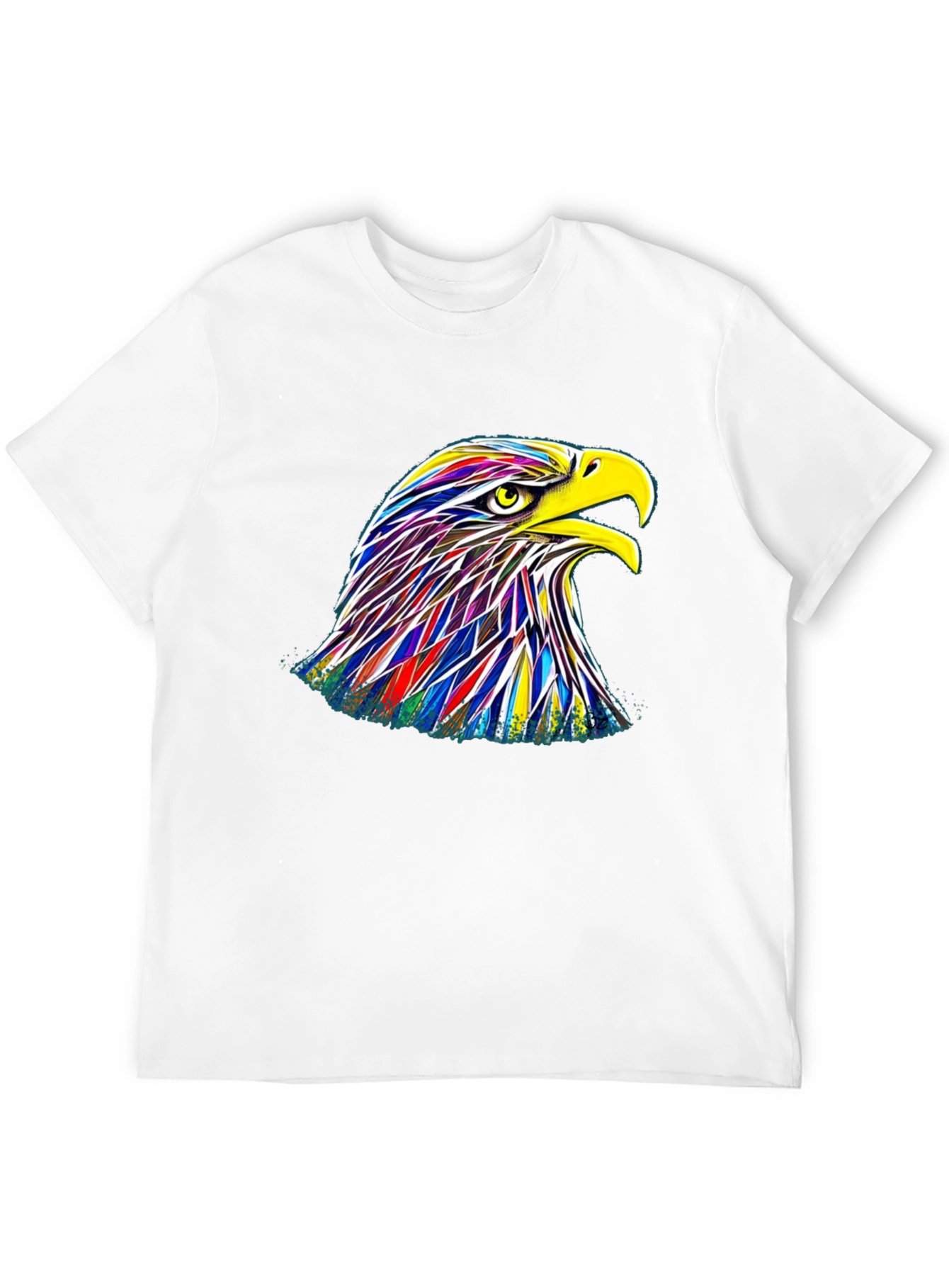 Rainbow Eagle Graphic Black T-Shirt