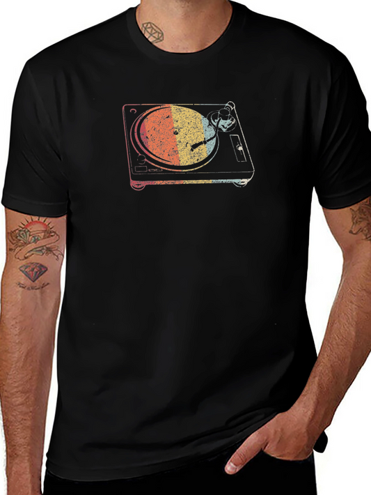 Vintage Turntable T-Shirt - Retro DJ Music Tee