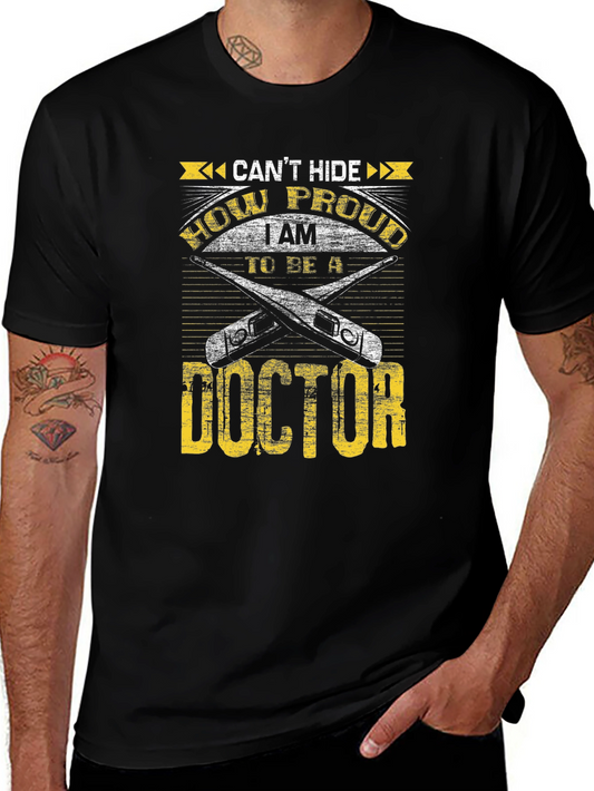 Proud Doctor Graphic T-Shirt - Black