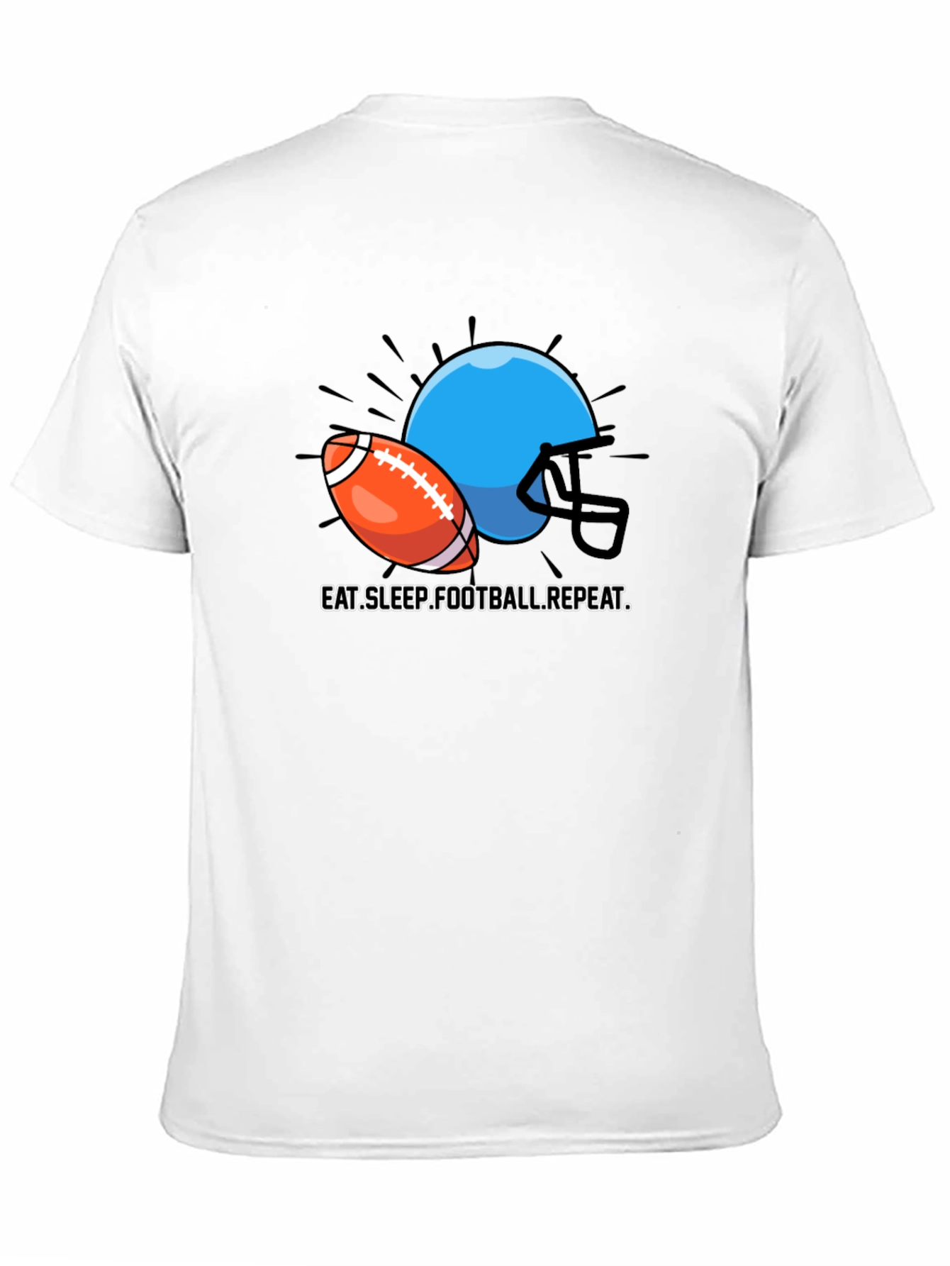 Eat Sleep Football Repeat Graphic T-Shirt