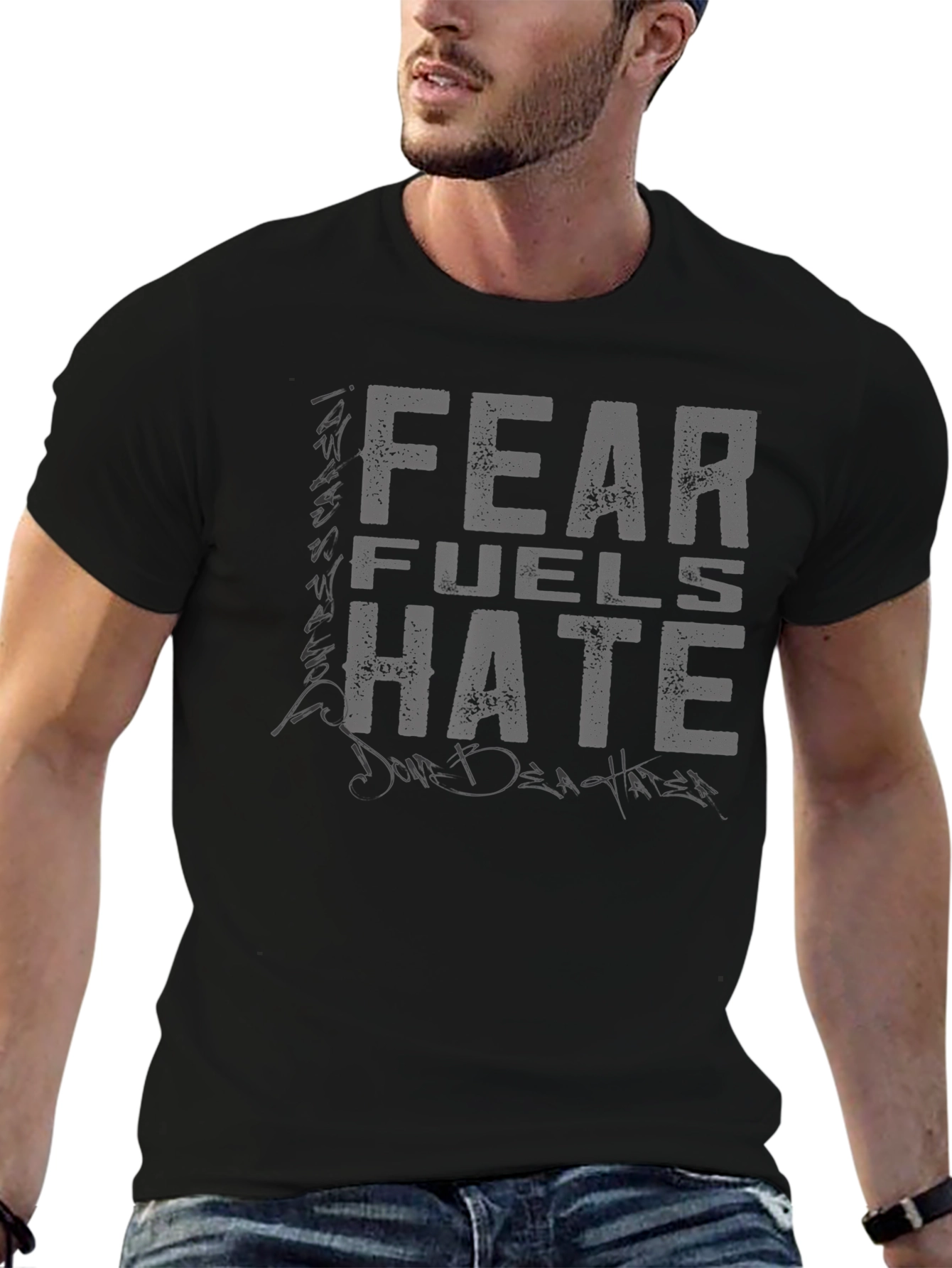Fear Fuels Hate Graphic Tee - Premium Cotton Blend