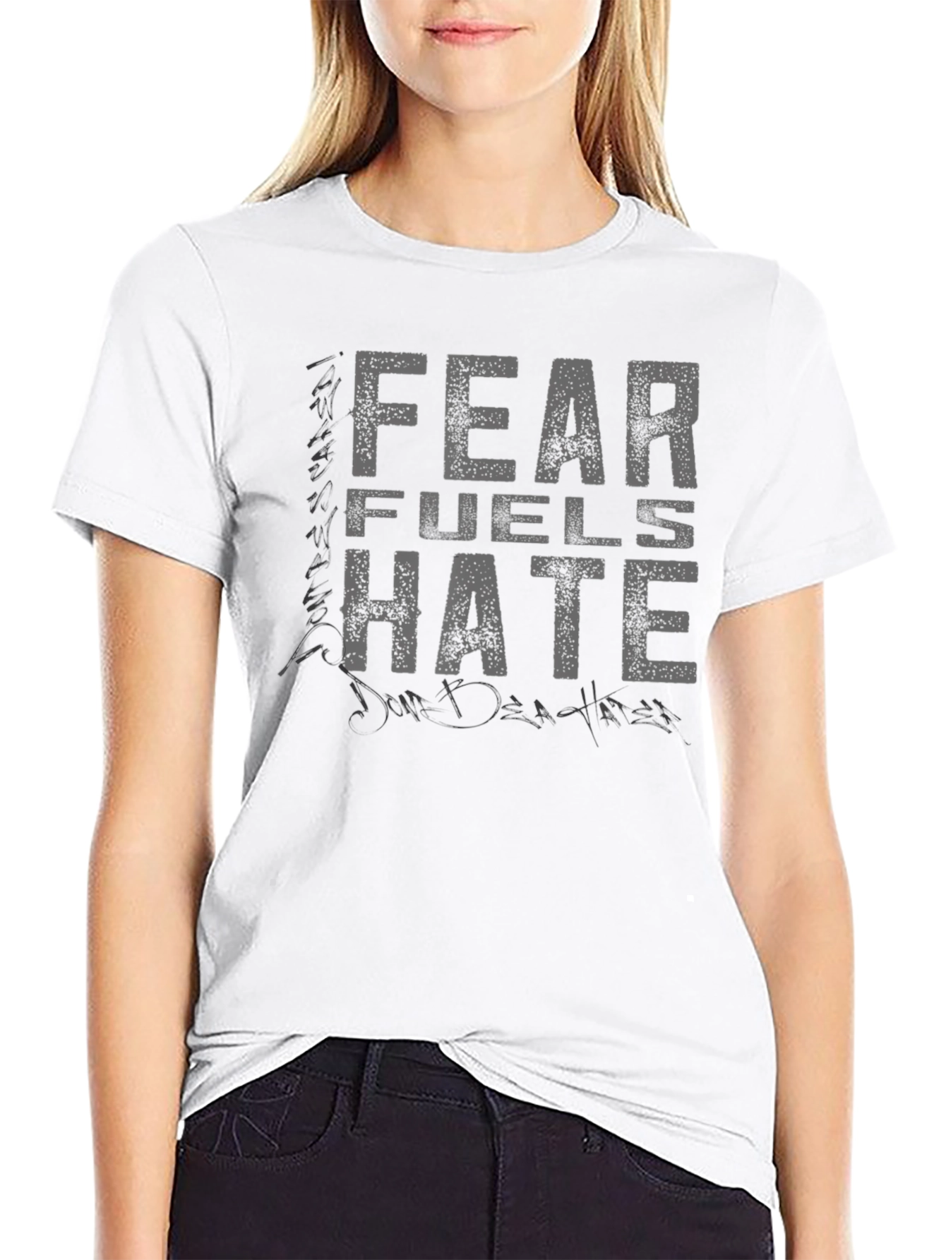 Fear Fuels Hate Graphic Tee - Premium Cotton Blend