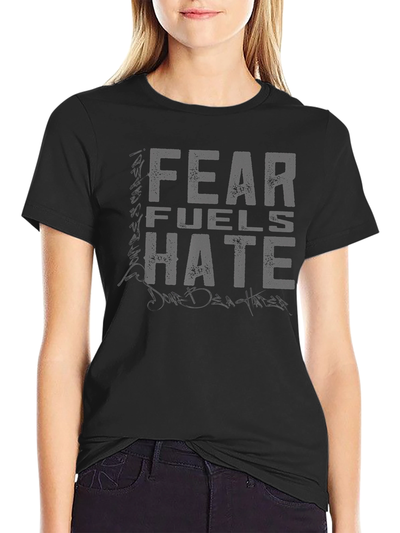 Fear Fuels Hate Graphic Tee - Premium Cotton Blend