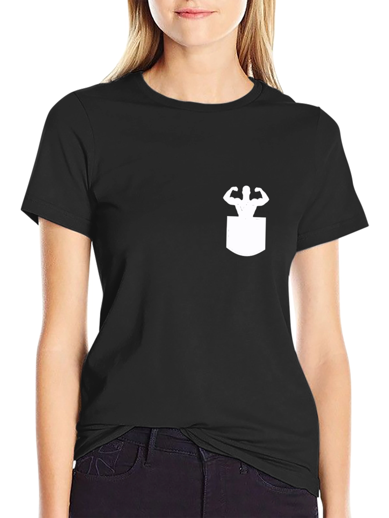 Muscle Man Pocket Tee - Gym Humor T-Shirt