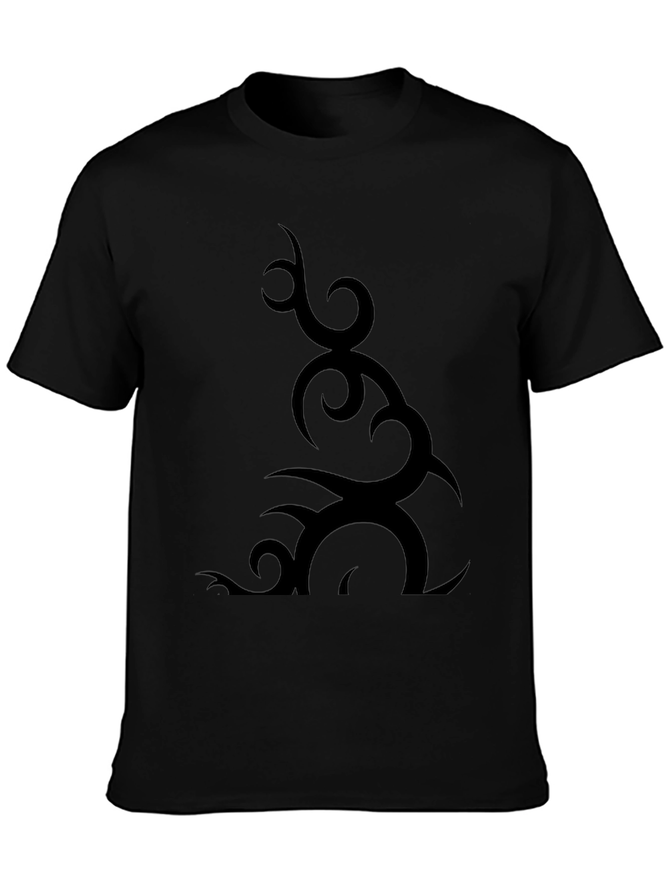 Tribal Design Black T-Shirt for Men