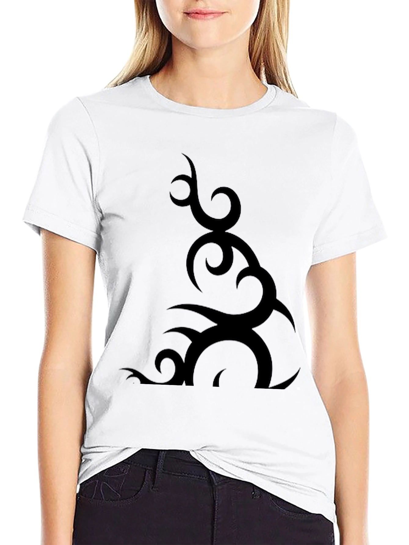 Tribal Design Black T-Shirt for Men