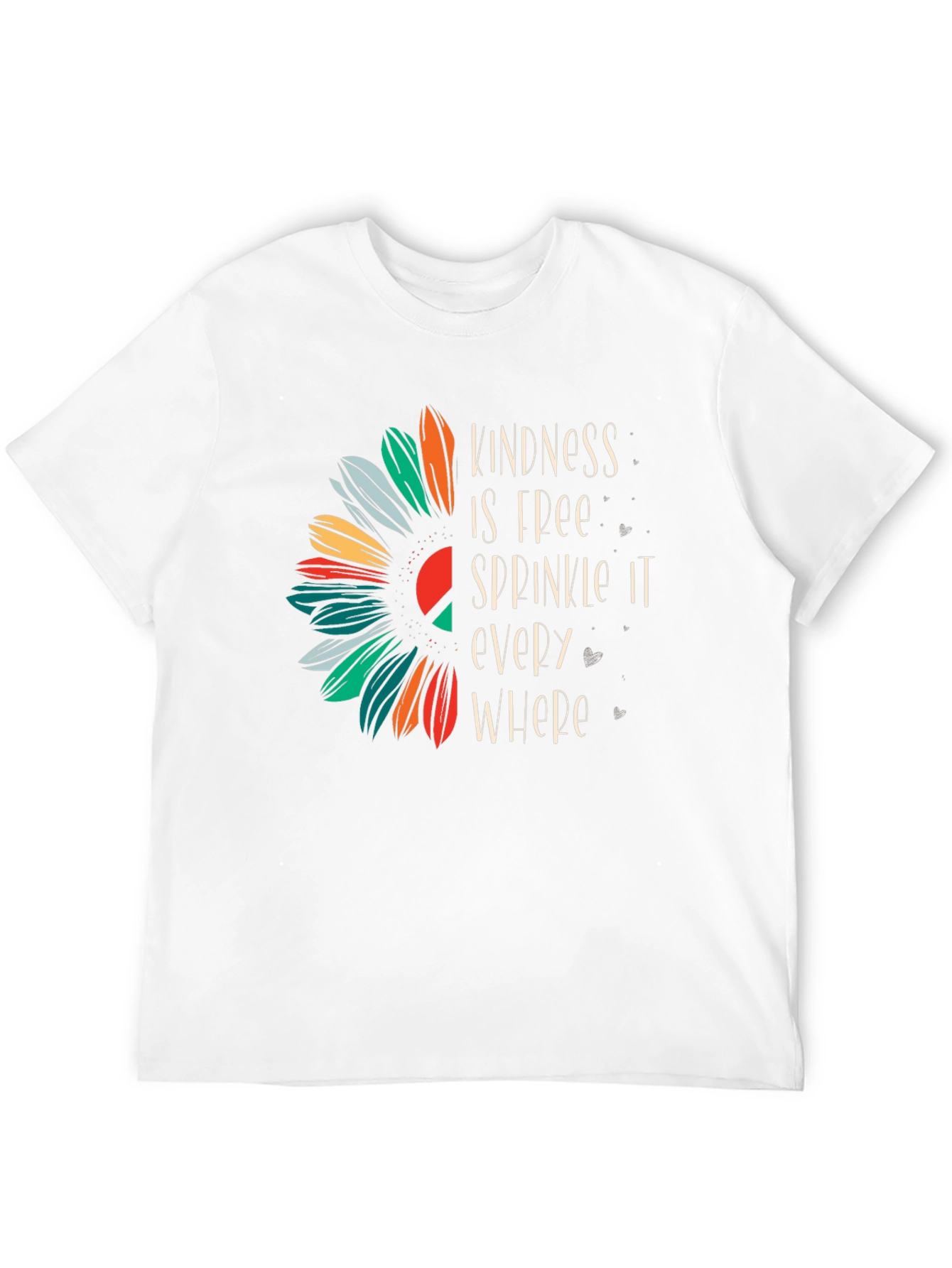 Kindness Sunflower Graphic Tee - Unisex Black T-Shirt