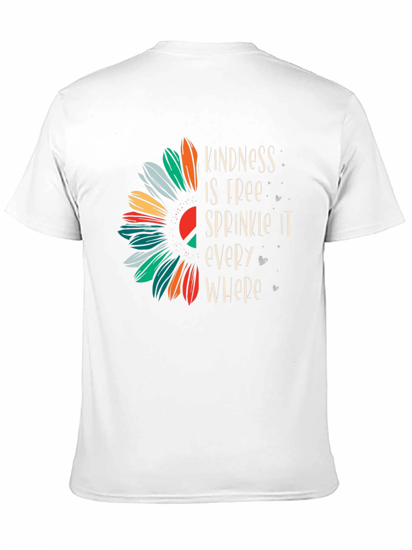 Kindness Sunflower Graphic Tee - Unisex Black T-Shirt