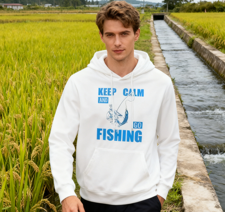 Angler’s Statement Fishing Rod Design Hoodie
