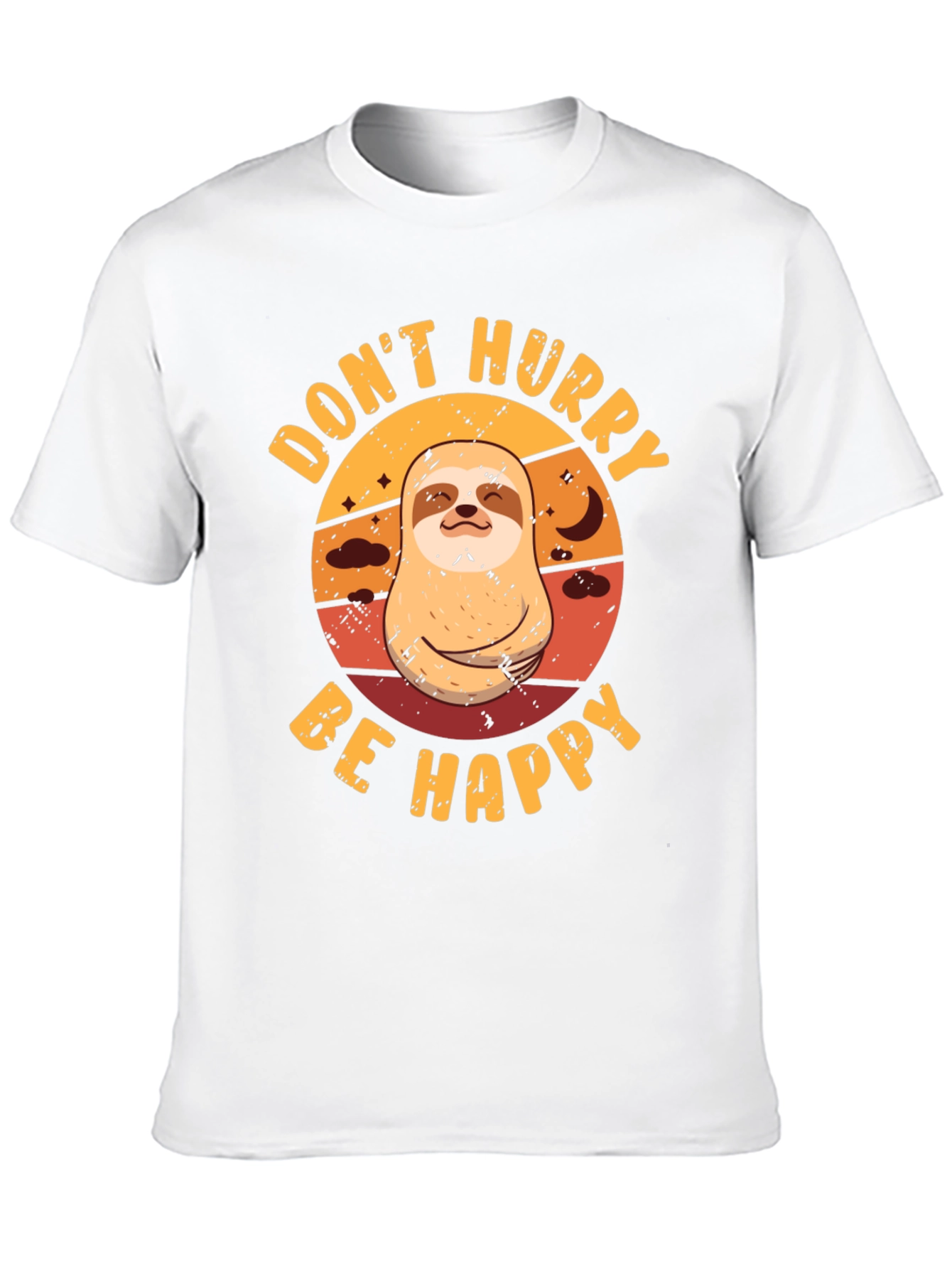 Dont Hurry Be Happy Sloth Graphic Tee