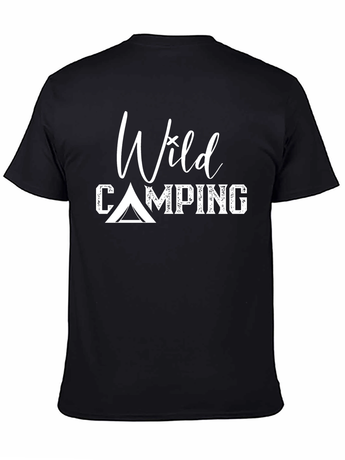 Wild Camping T-Shirt - Black Cotton Tee