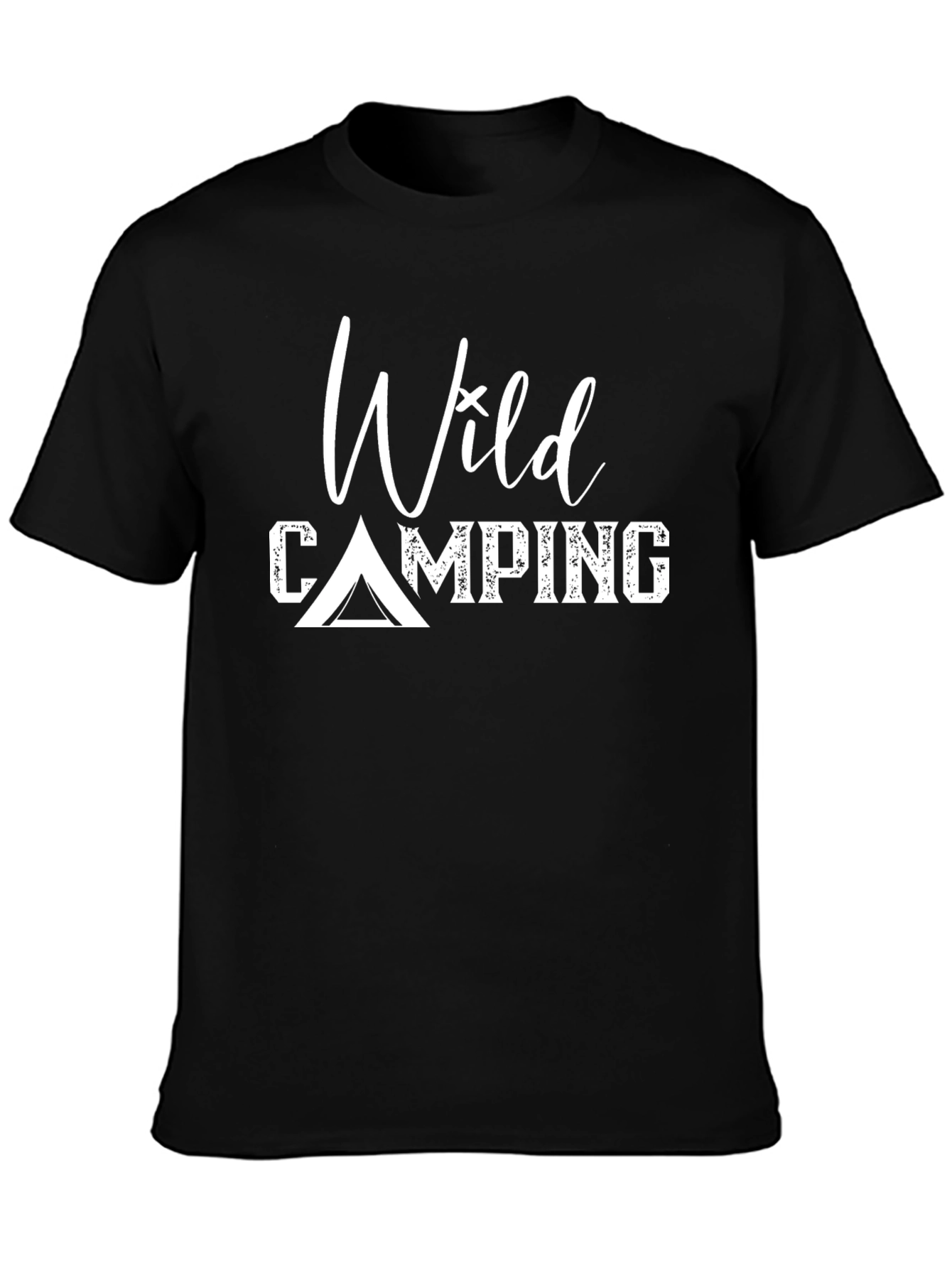 Wild Camping T-Shirt - Black Cotton Tee
