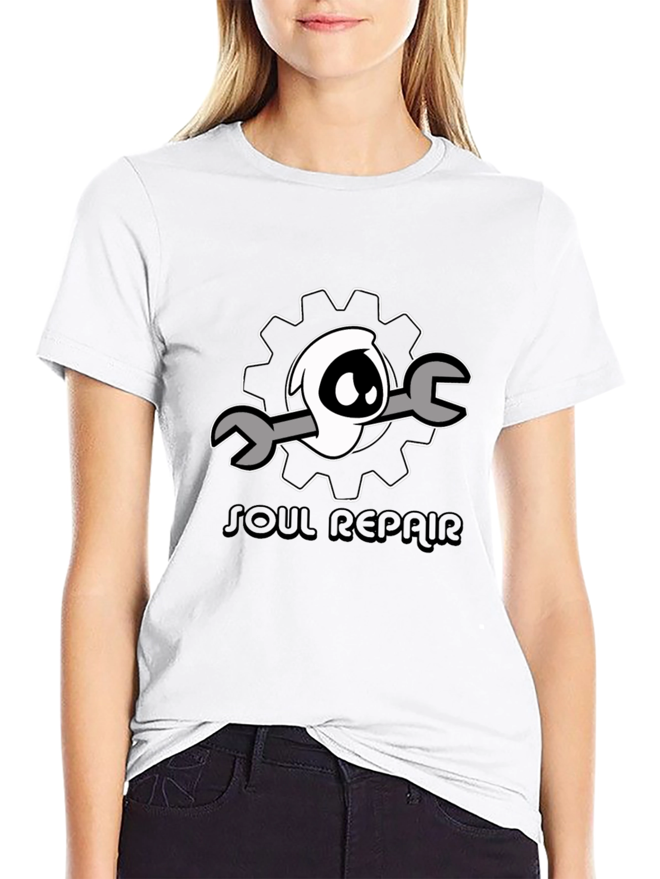 Soul Repair Graphic Tee - Black Cotton T-Shirt