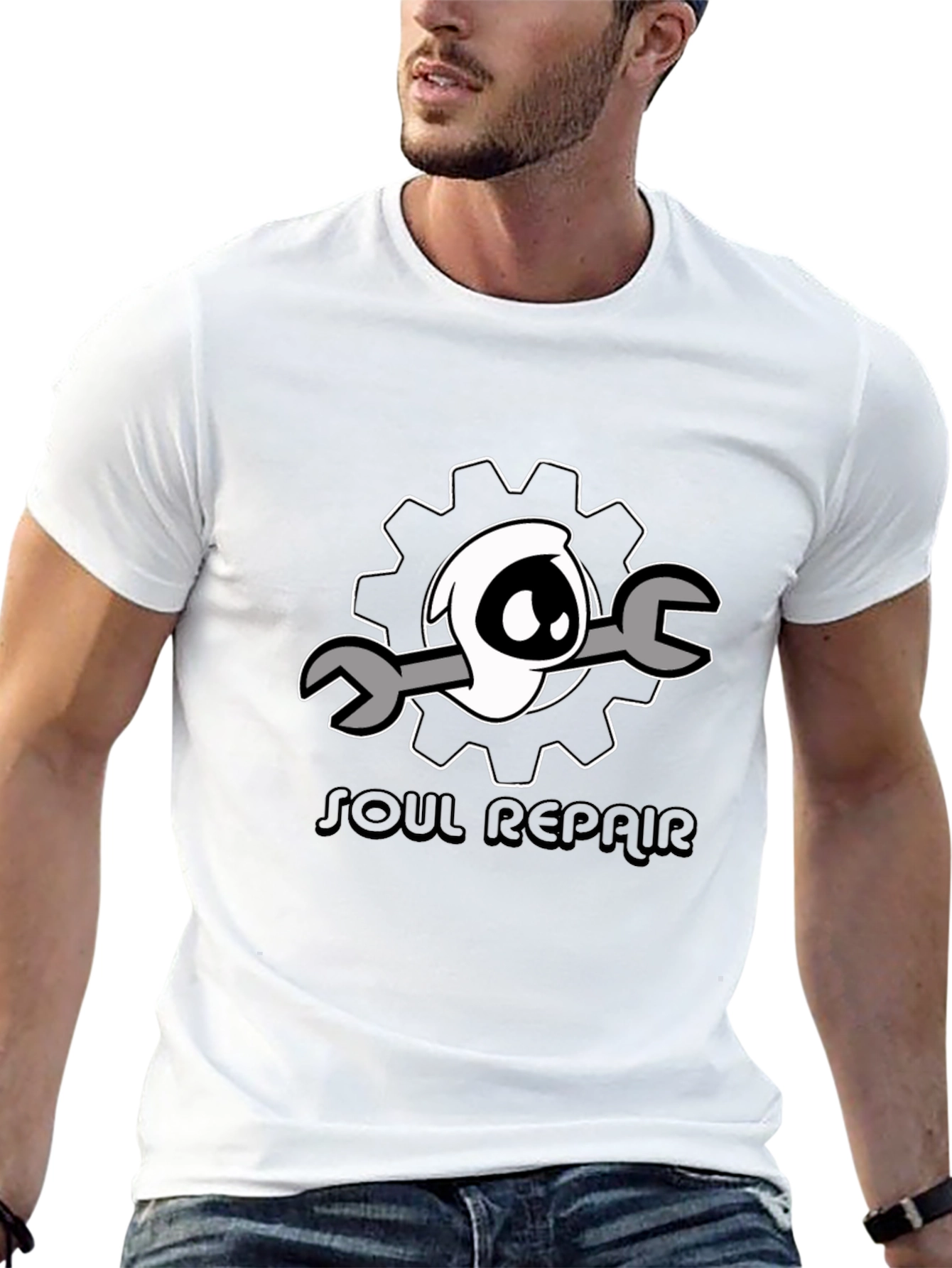 Soul Repair Graphic Tee - Black Cotton T-Shirt