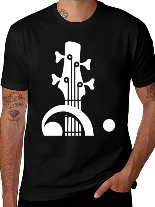 Bass Guitar Graphic Black T-Shirt