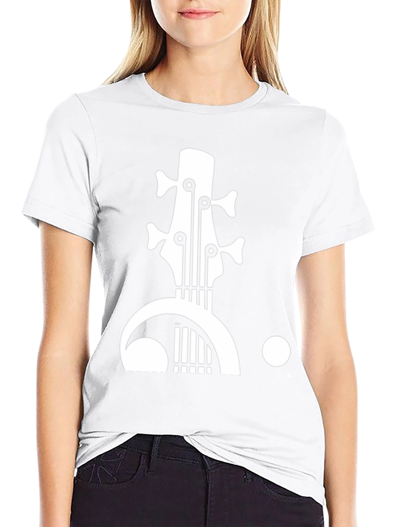 Bass Guitar Graphic Black T-Shirt