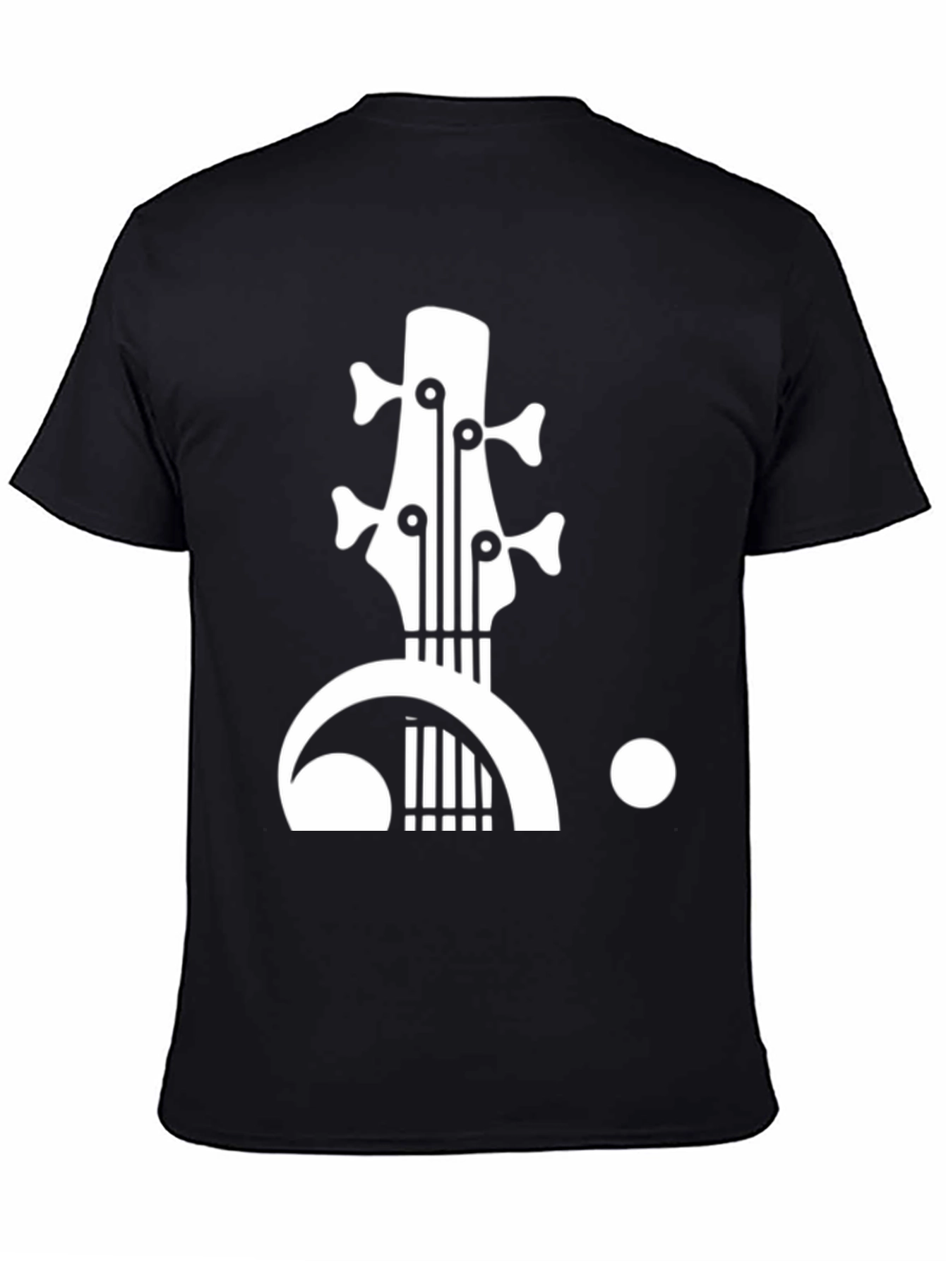 Bass Guitar Graphic Black T-Shirt