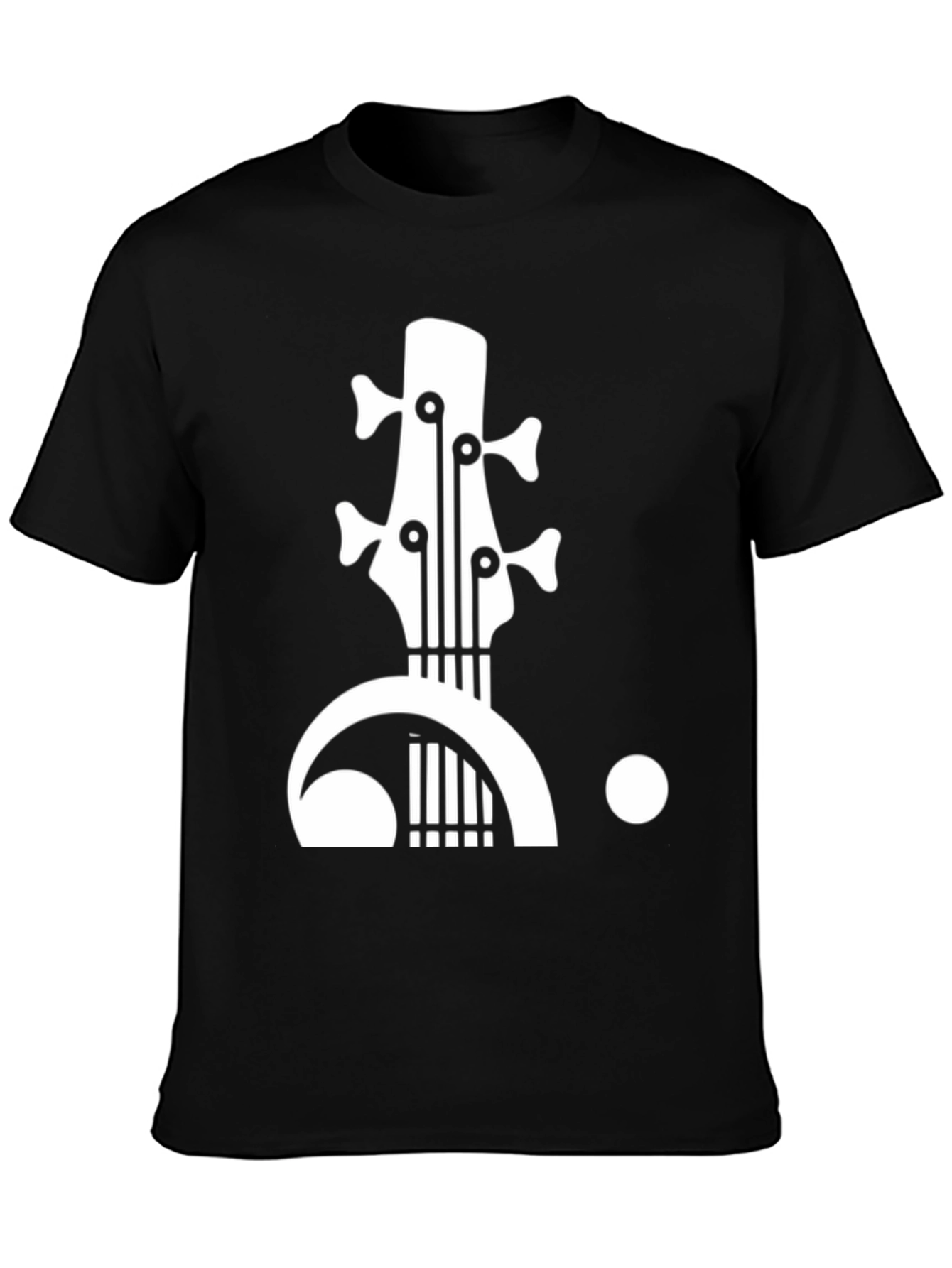 Bass Guitar Graphic Black T-Shirt