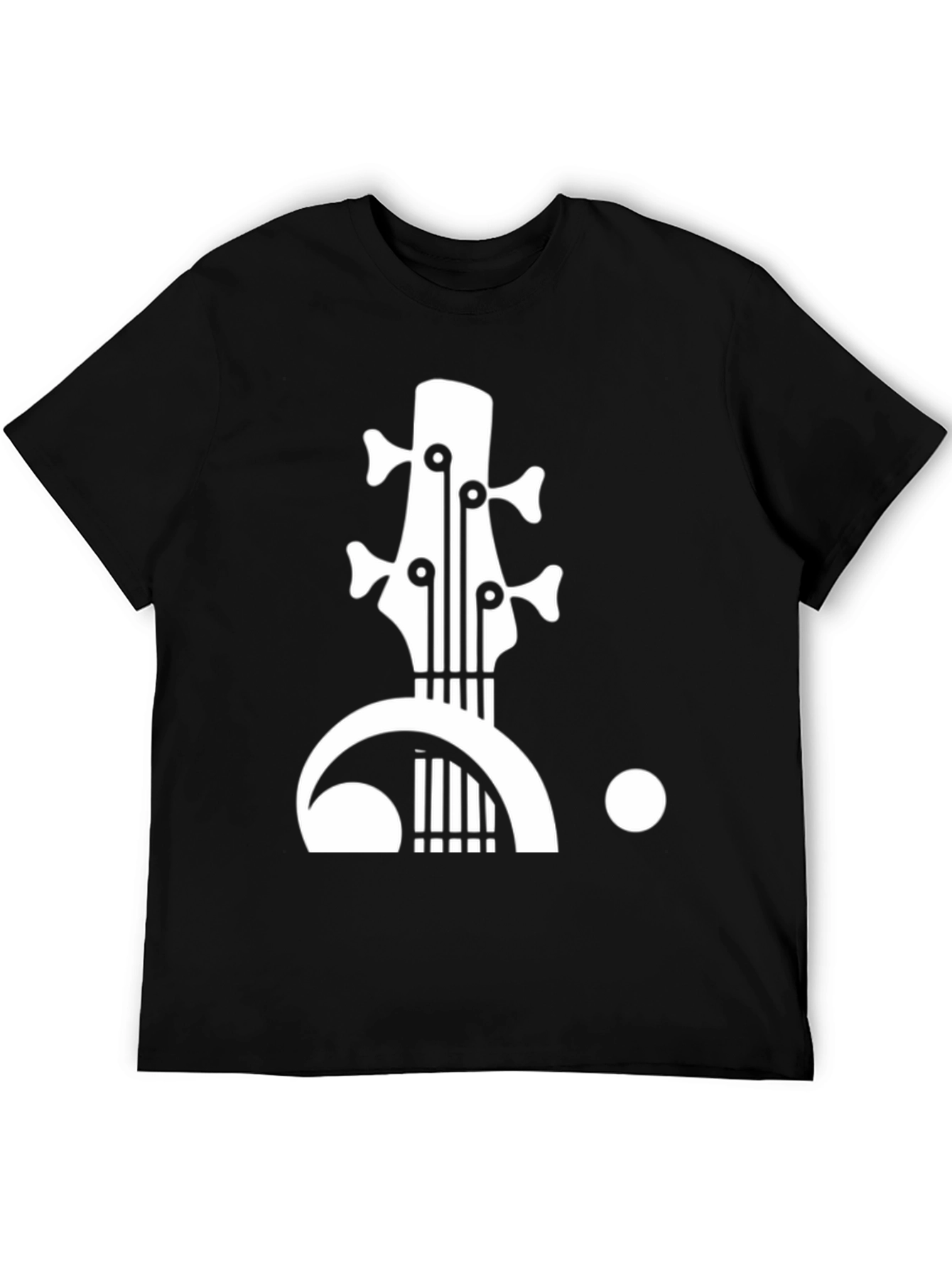 Bass Guitar Graphic Black T-Shirt