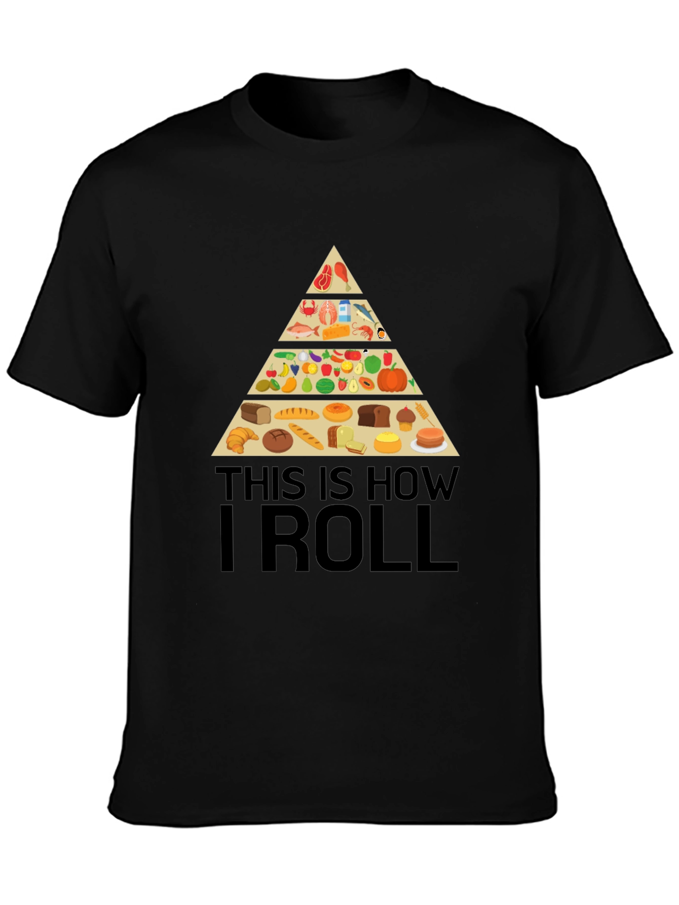 Food Pyramid T-Shirt - Funny Diet Tee