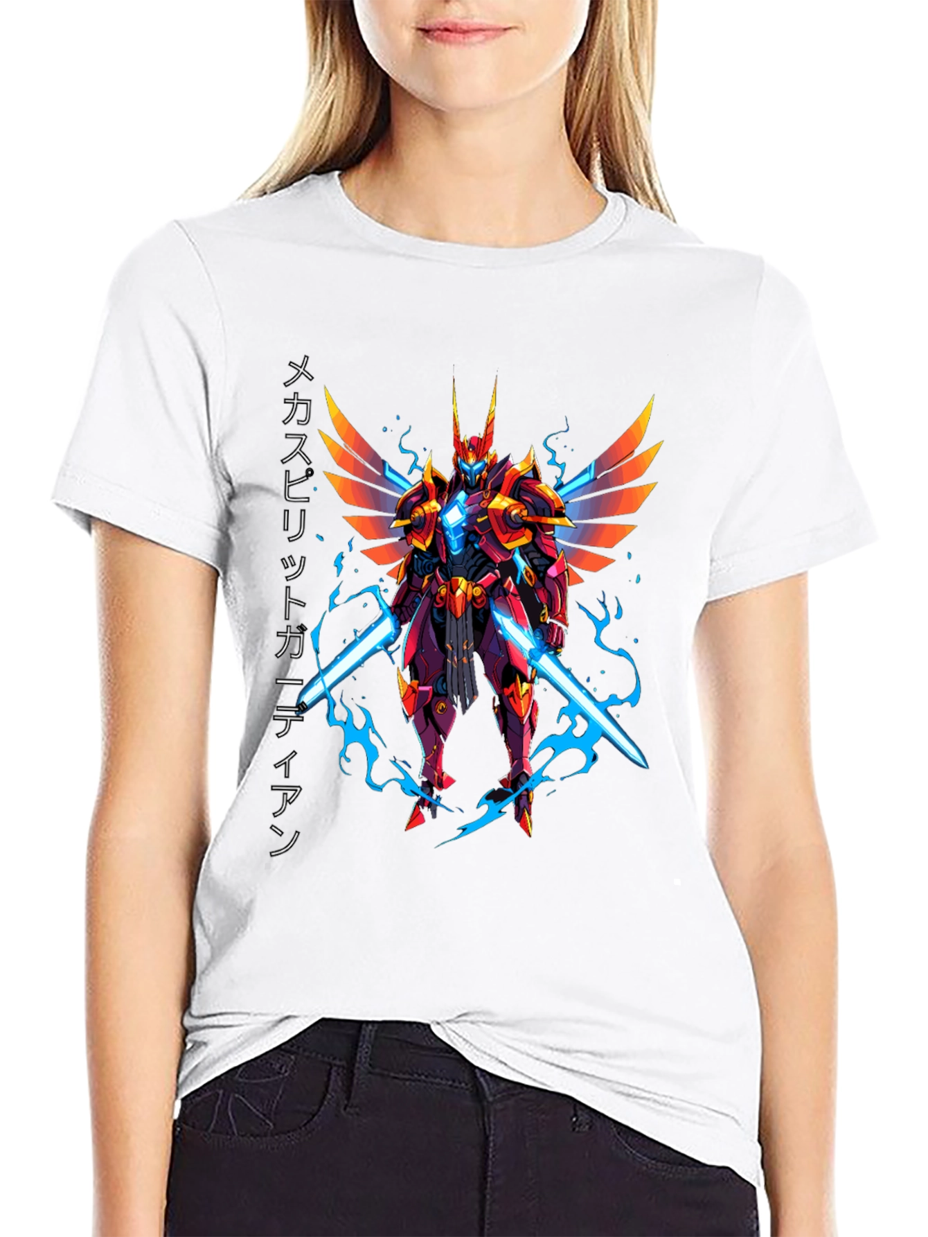 Mecha Spirit Guardian Graphic T-Shirt
