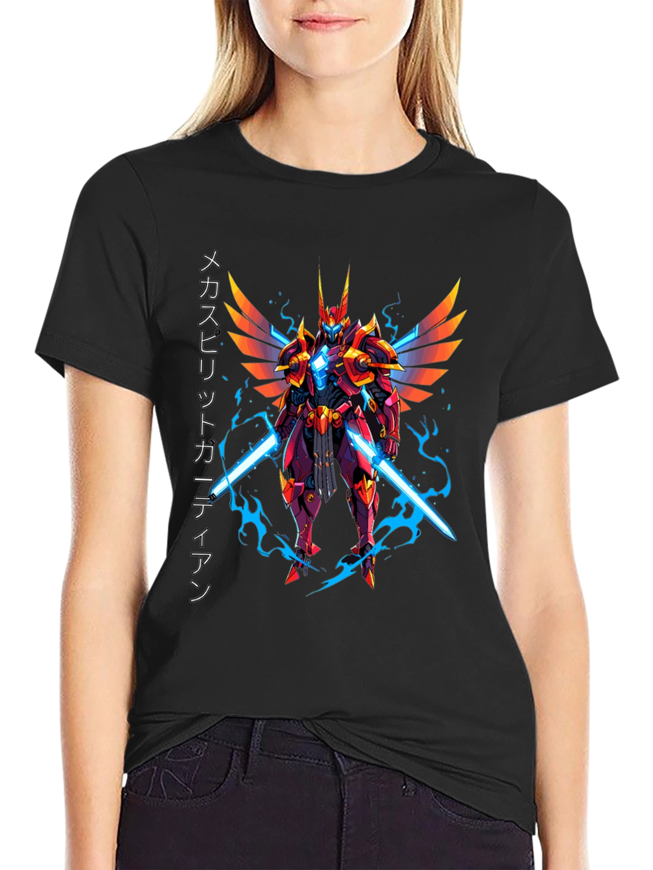 Mecha Spirit Guardian Graphic T-Shirt