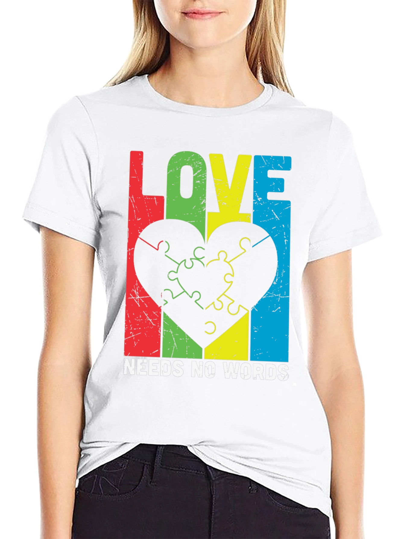 Love Needs No Words Autism Awareness T-Shirt