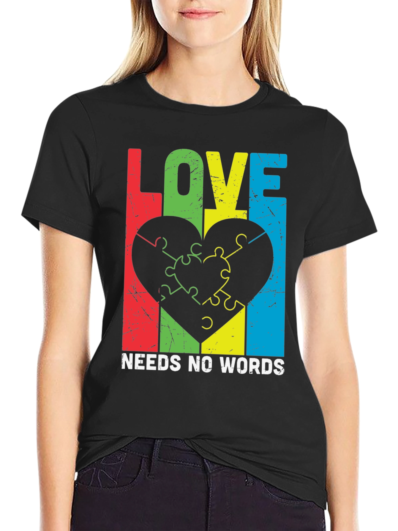 Love Needs No Words Autism Awareness T-Shirt