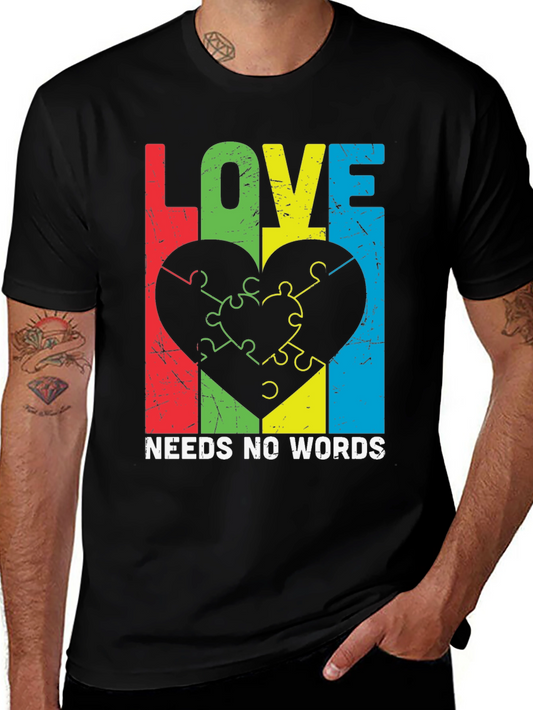 Love Needs No Words Autism Awareness T-Shirt