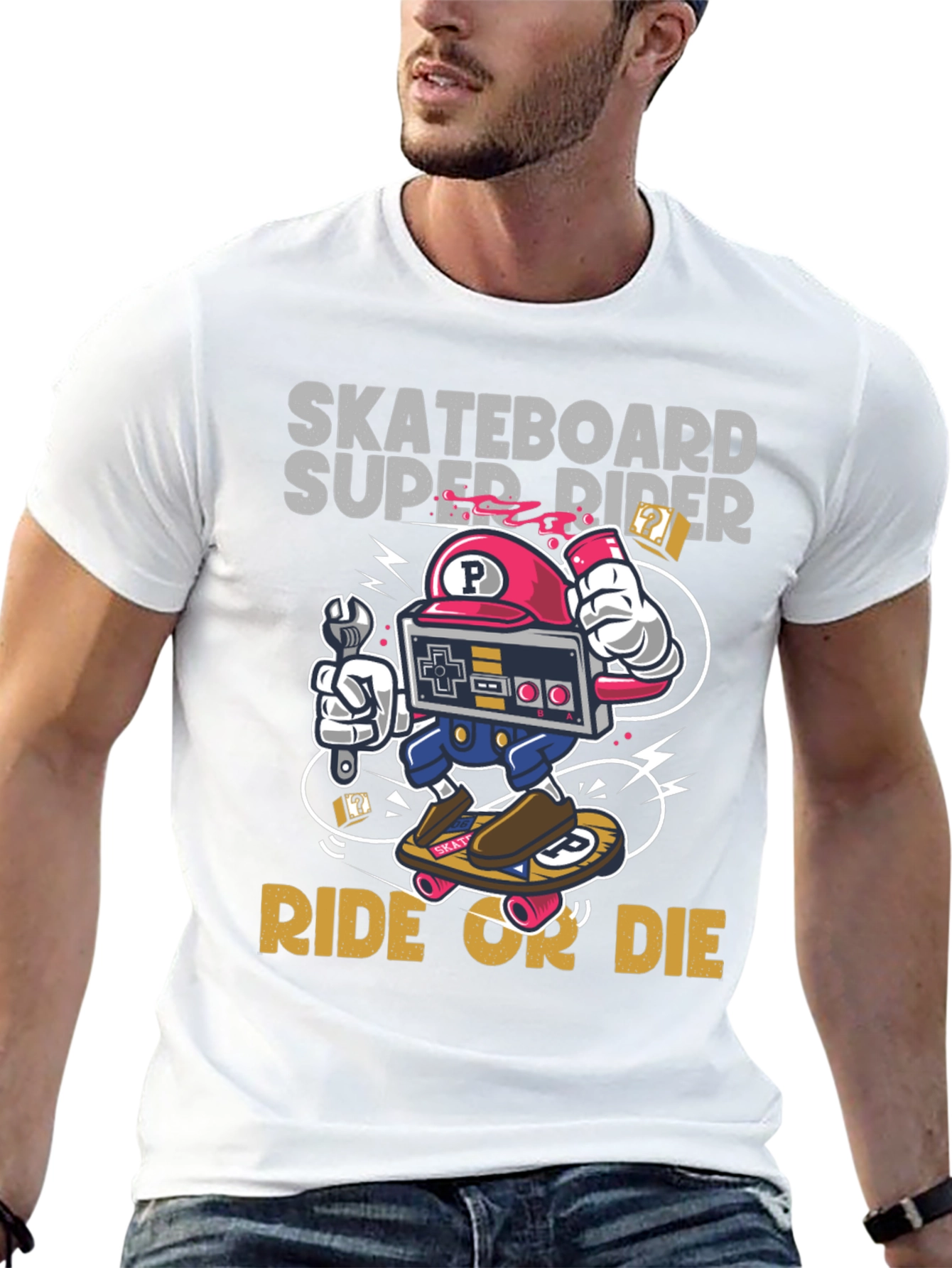 Skateboard Super Rider Graphic Tee