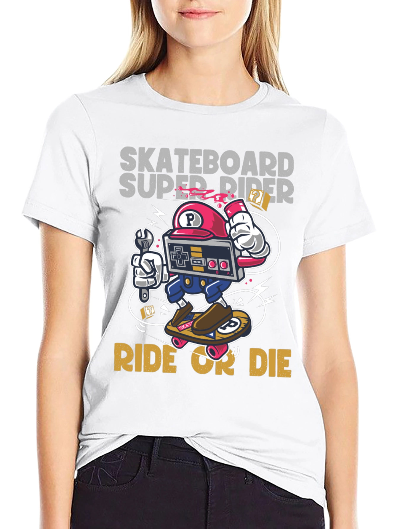 Skateboard Super Rider Graphic Tee