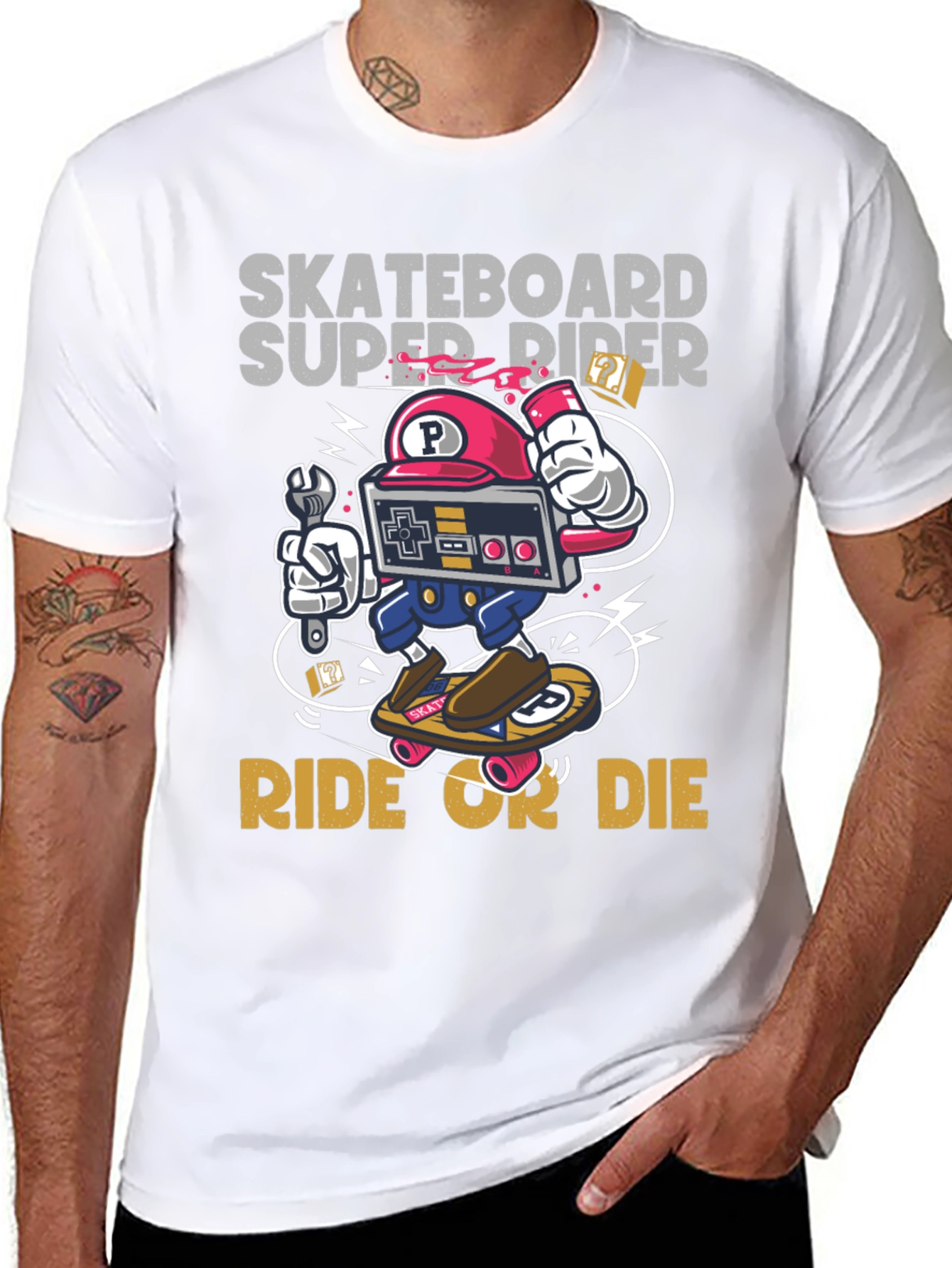 Skateboard Super Rider Graphic Tee