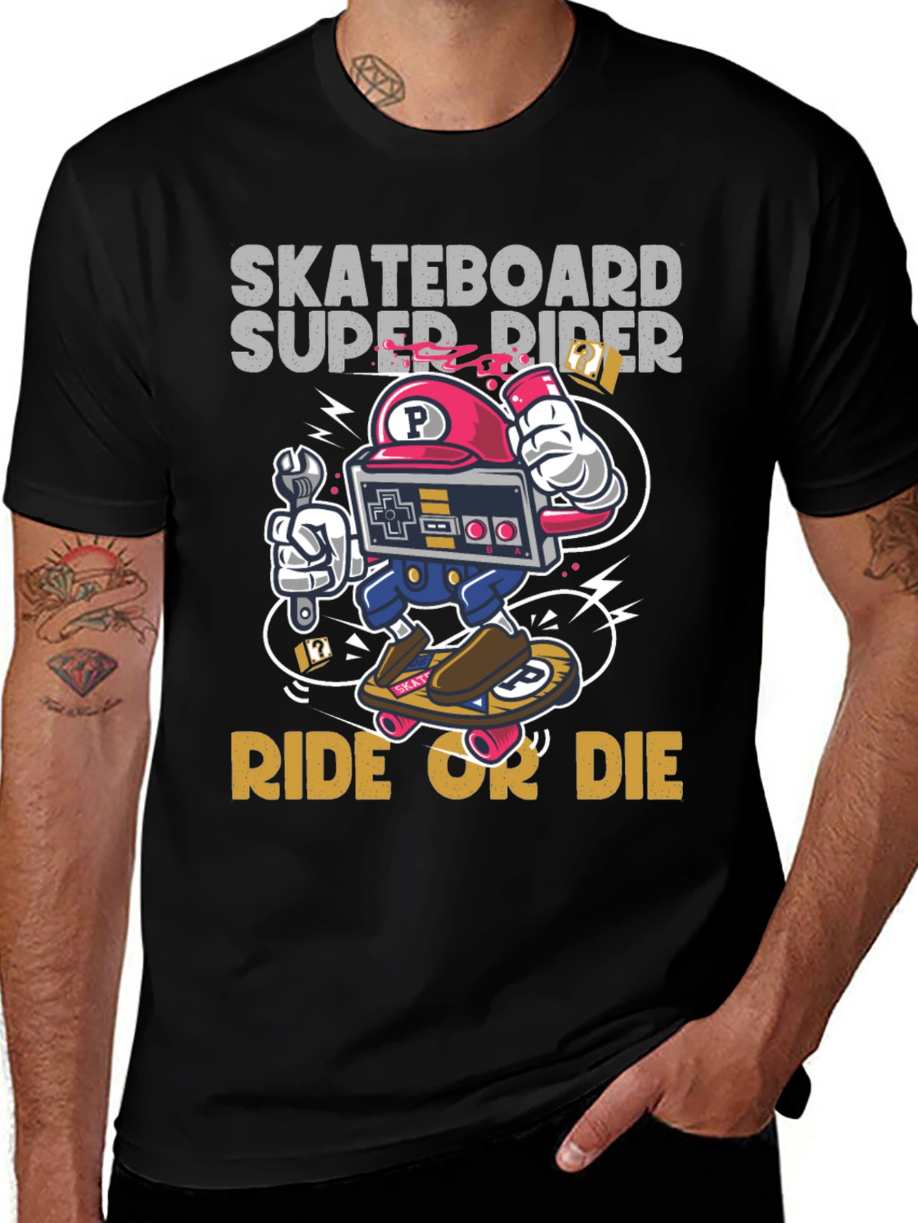 Skateboard Super Rider Graphic Tee