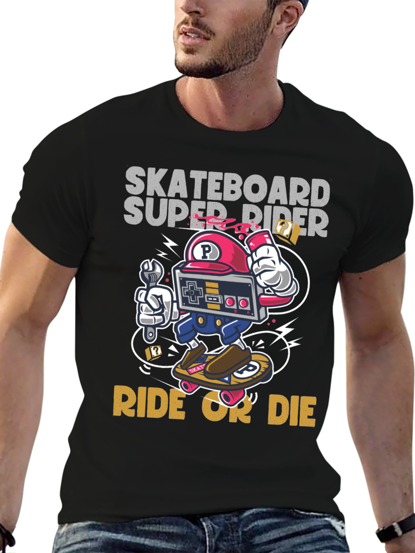 Skateboard Super Rider Graphic Tee