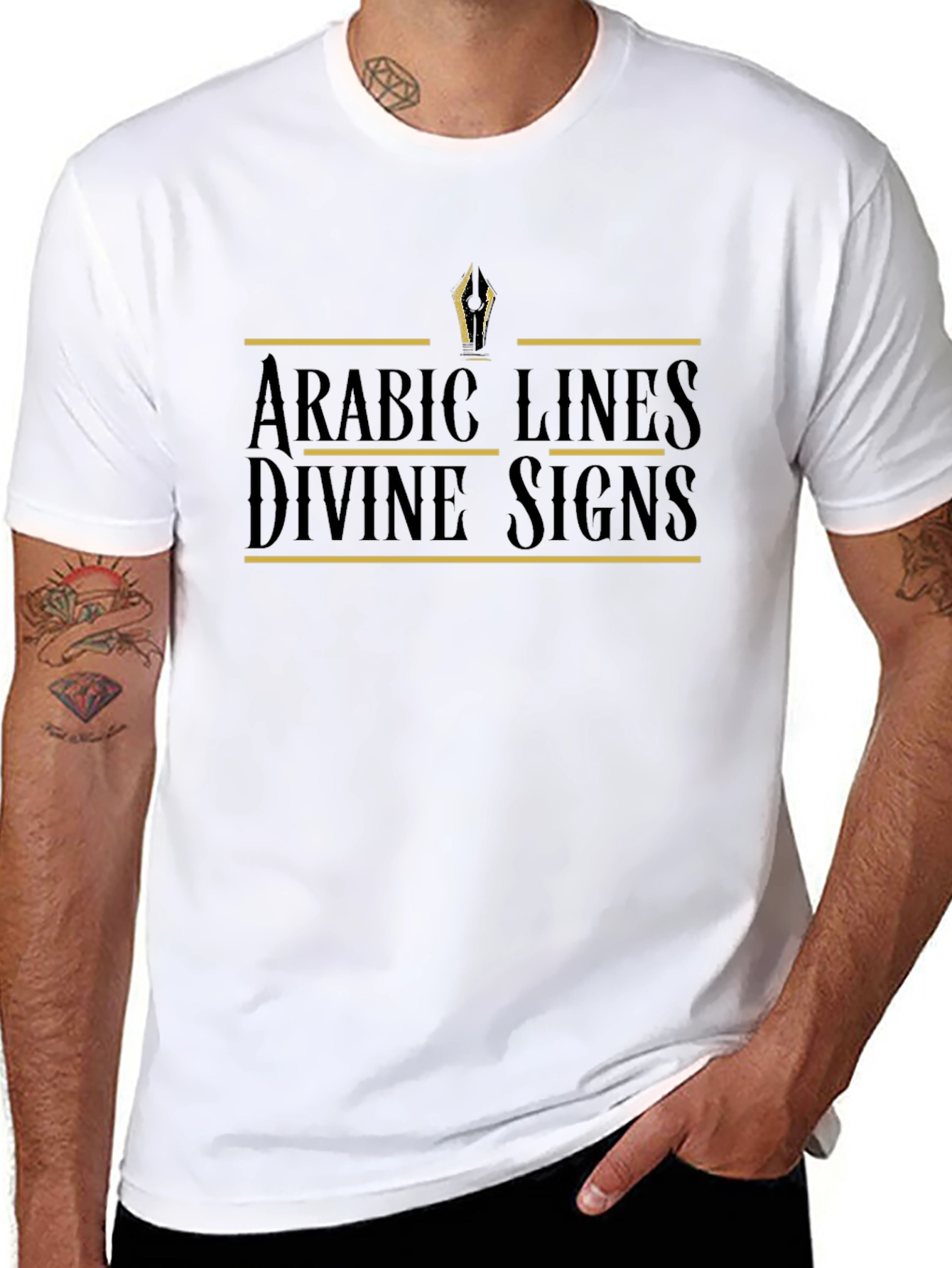Arabic Lines Divine Signs Graphic T-Shirt