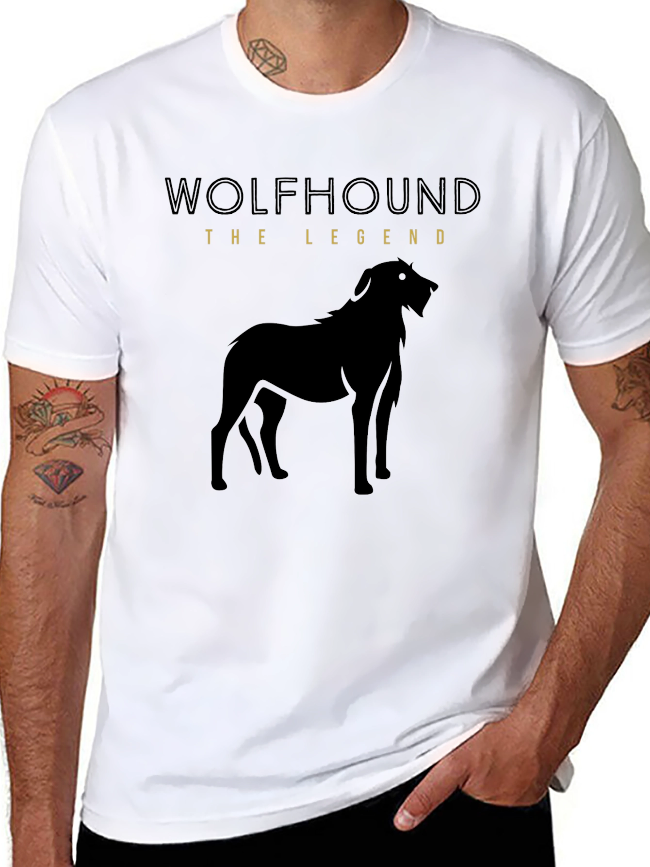 Wolfhound Legend Black Graphic Tee