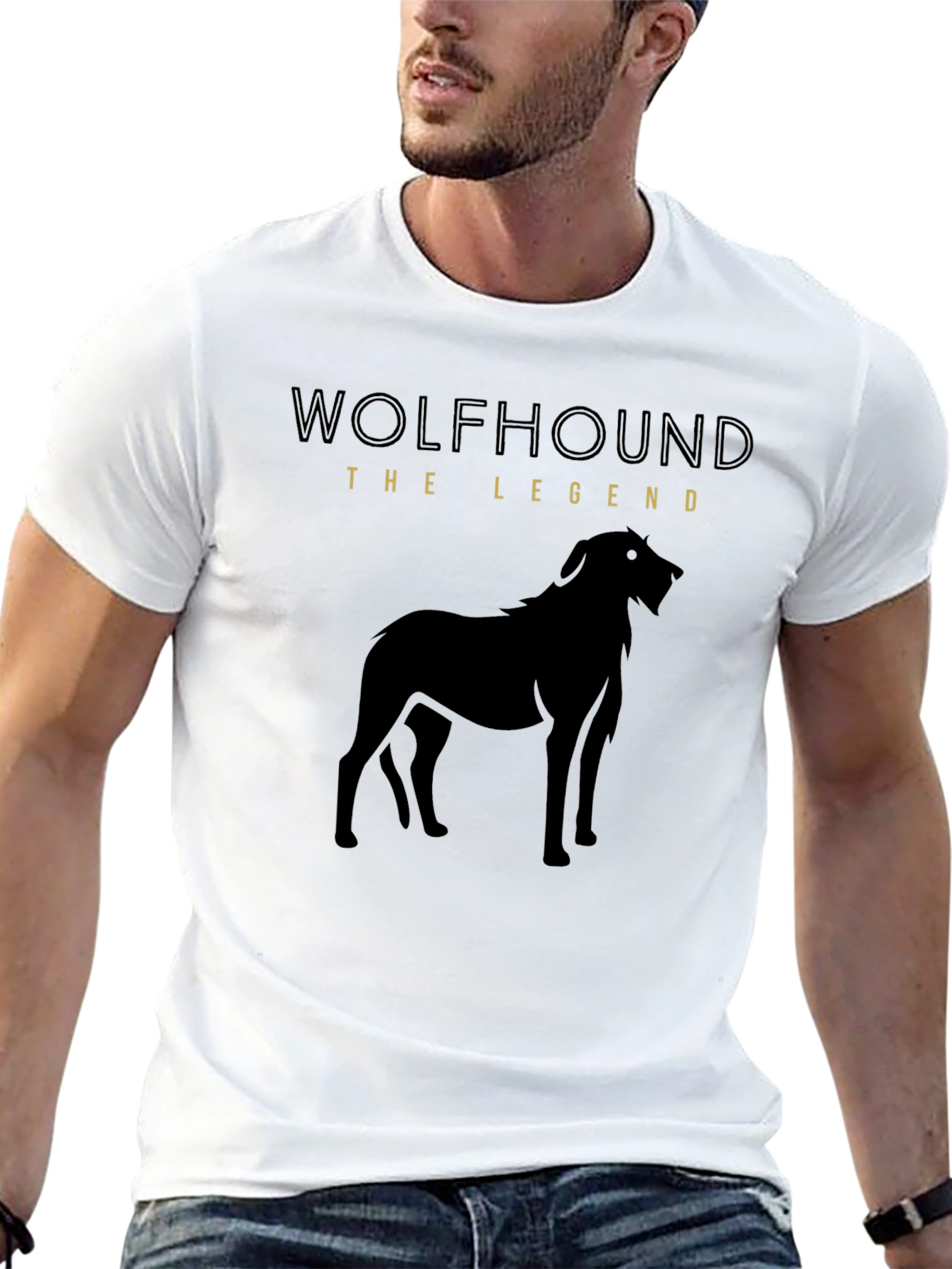 Wolfhound Legend Black Graphic Tee