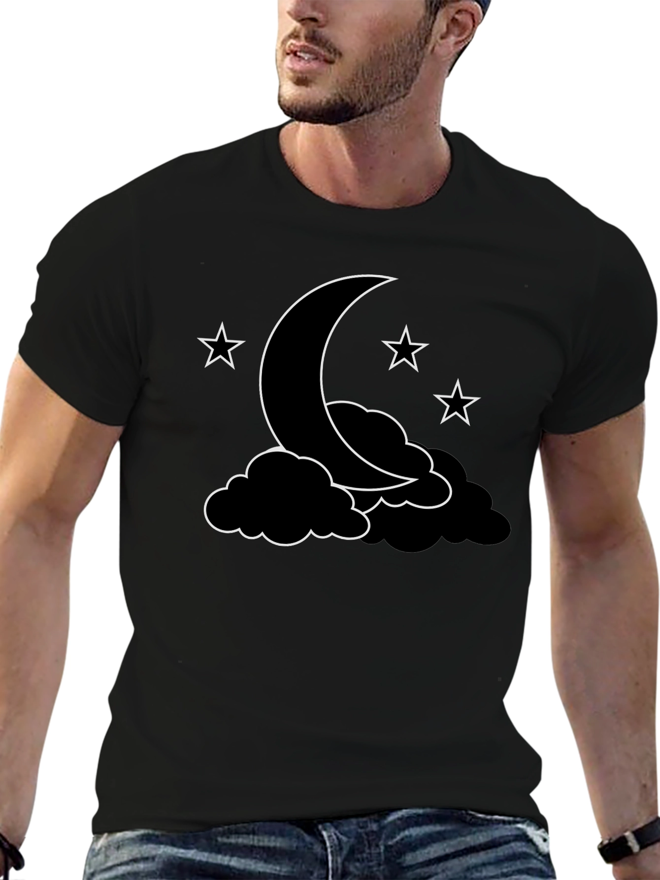 Moon and Stars Graphic T-Shirt