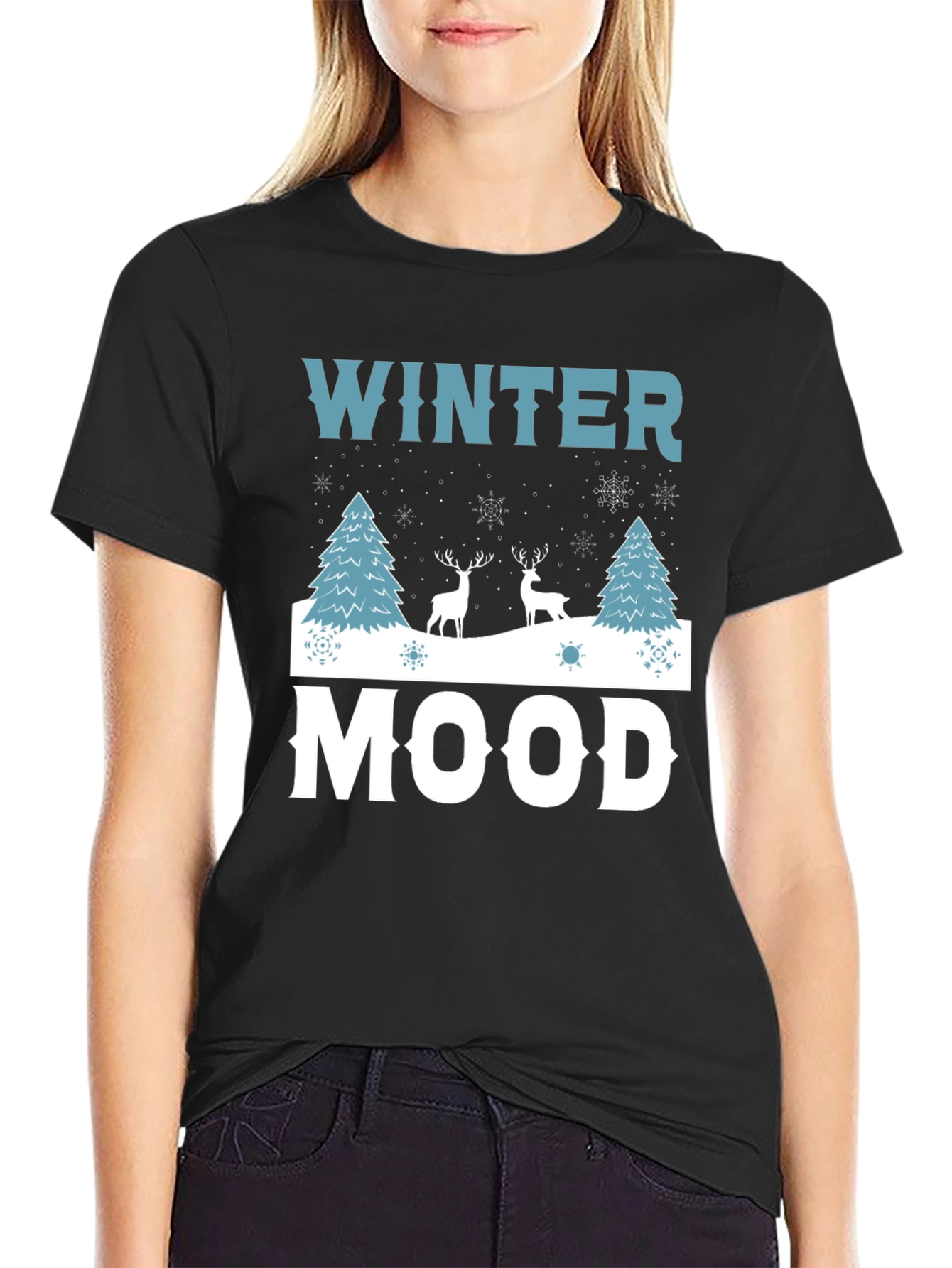 Winter Mood Graphic Tee - Holiday Shirt
