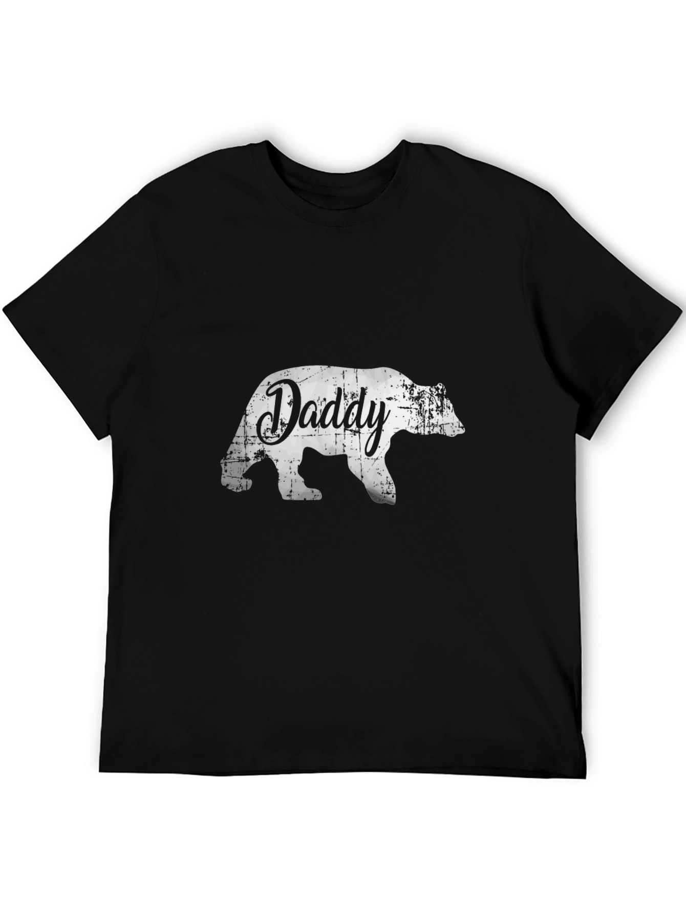 Daddy Bear Graphic Tee - Black Cotton T-Shirt