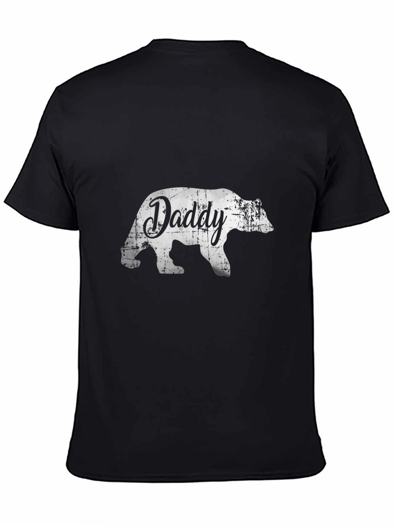 Daddy Bear Graphic Tee - Black Cotton T-Shirt