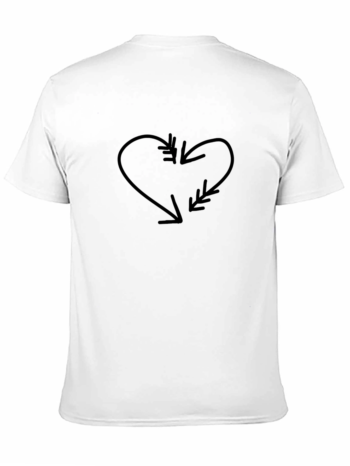 Arrow Heart Graphic Black Tee