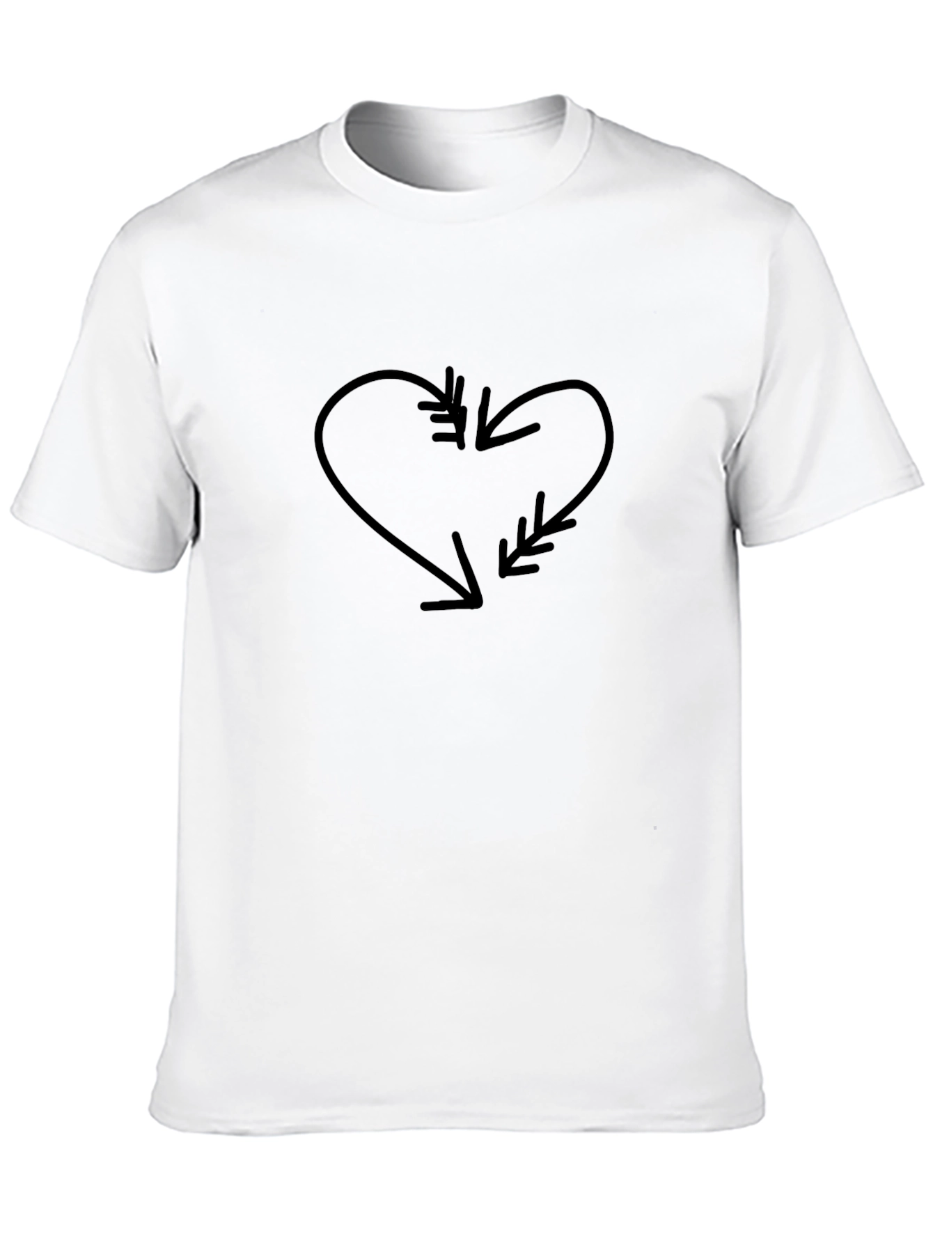 Arrow Heart Graphic Black Tee