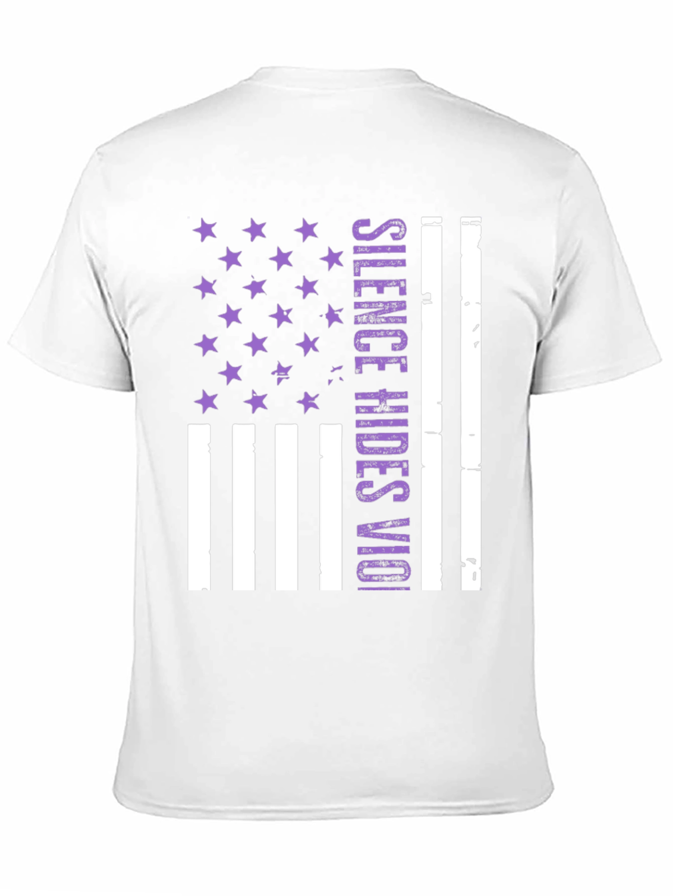 Silence Hides Violence USA Flag Graphic Tee