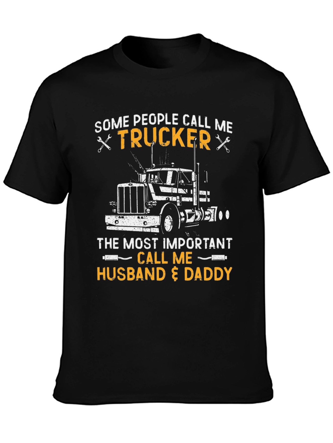 Trucker Husband & Daddy Graphic T-Shirt